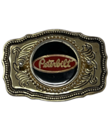 Vintage Peterbilt Goldtone Oval Logo Trucker Belt Buckle Western ZB-005 - $467.73 MXN