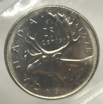 Canadian 1978 25¢ With Small Denticles, 25 Cent Coin ( Free Worldwide Shipping ) - £17.00 GBP