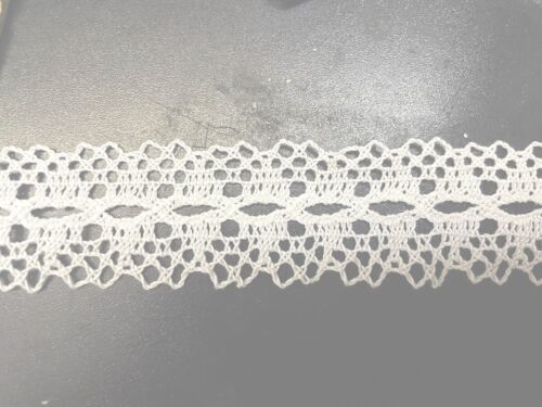4 yards white crochet insert lace trim 1” - $3.99