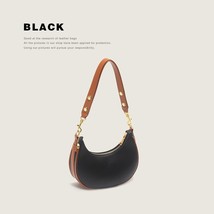 Brown Half Moon Women Hobo Shoulder Purses Brand Casual Leather Tote Handbags Fa - £42.54 GBP