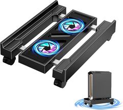 Adjustable Computer Tower Stand with Cooling Fan, - $85.00