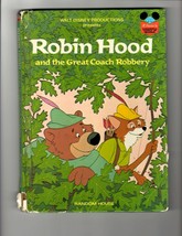 VINTAGE 1974 Disney Robin Hood Great Coach Robbery Hardcover Book   - £11.64 GBP