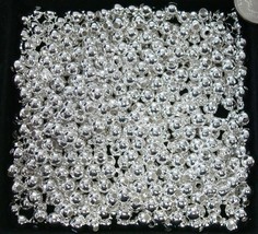 Silver Plated Spacer beads 5mm diameter 2.5mm hole smooth rounds 500pcs ... - £9.42 GBP