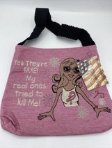 Breast Cancer Awareness Tapestry Tote Bag ~Pink  10x11 - $20.35 CAD