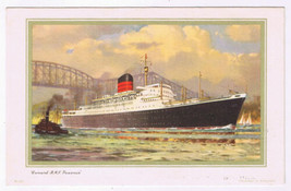 Cunard RMS Saxonia Schedule Trade Card Dec 15 1958 New York Halifax Sout... - $29.69