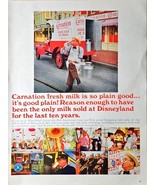 Carnation fresh milk Disneyland 1965 Vintage Print Ad - $14.88 CAD
