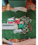 RETRO PIPE CLEANER BEADS ORNAMENTS LACE CHRISTMAS WREATHS CANDY CANE CRA... - $25.95