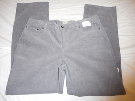 Women&#39;s St. John&#39;s Bay Pants Corduroy Size 16P Gray Slender Classic Fit NEW - £21.34 GBP