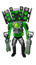 Skibidi Toilet Titan speakerman 9&quot; hard plastic mexican toy figure flourescent - £28.13 GBP