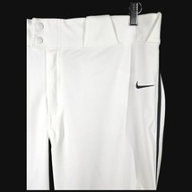 White Nike Baseball Pants with Black Stripes 3XL XXXL 44x33 Belt Loops Pockets - £31.97 GBP