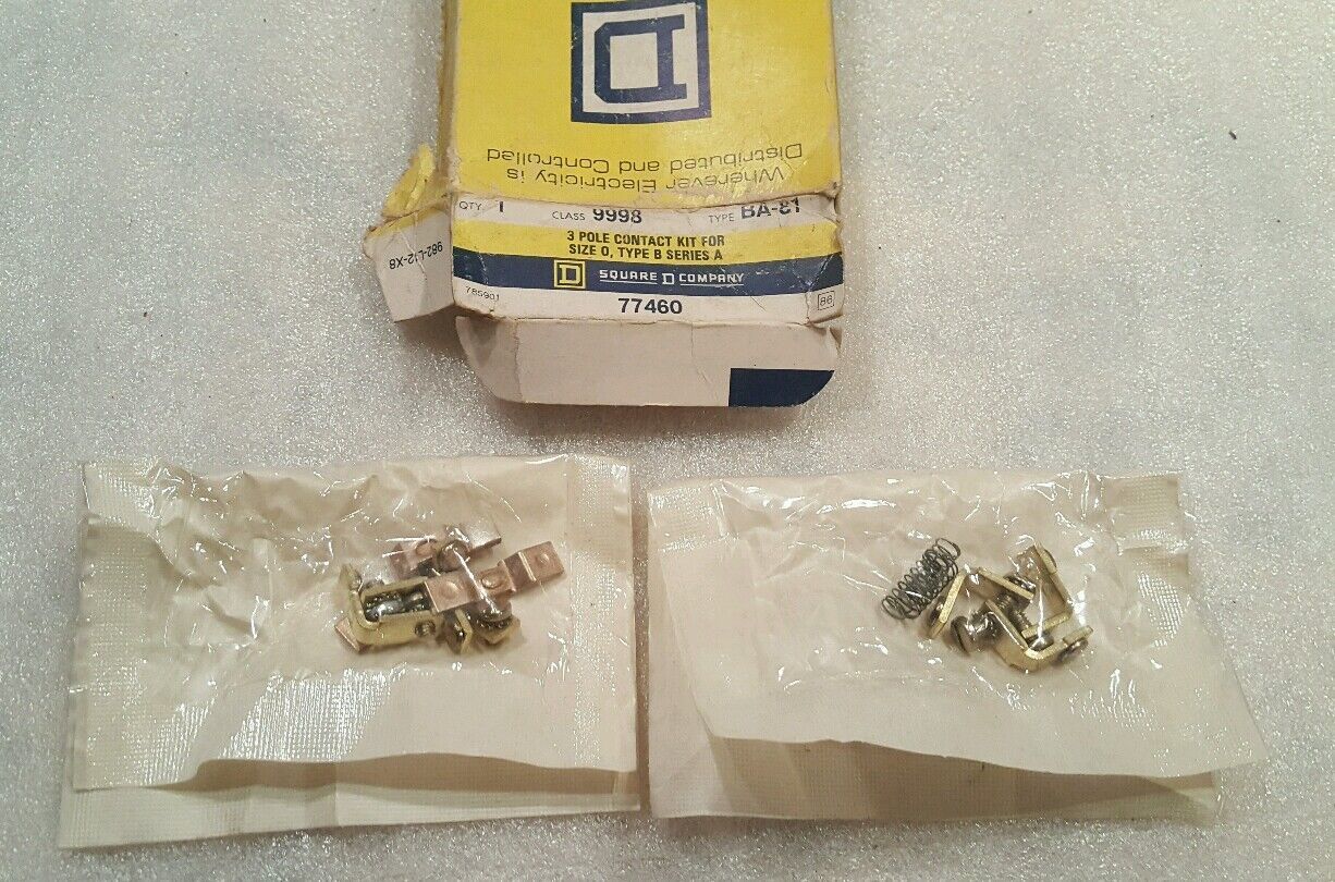 SQUARE D 77460 CONTACT KIT FOR SIZE 0 TYPE B 3 POLE NEW $29 - $33.33