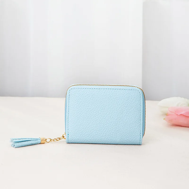 Small PU Leather Wallet with Zipper Card Cases Key Holder Wallet for Women - £47.76 GBP