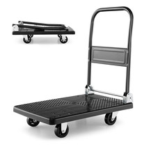 Folding Push Cart Dolly Platform Hand Truck w/360 Swivel Wheels 440LBS C... - $109.99
