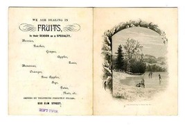 1884 Candy Fruit Syrup Soda Water &amp; Fruit Ad Card Elm Street Dallas Texas  - £31.22 GBP