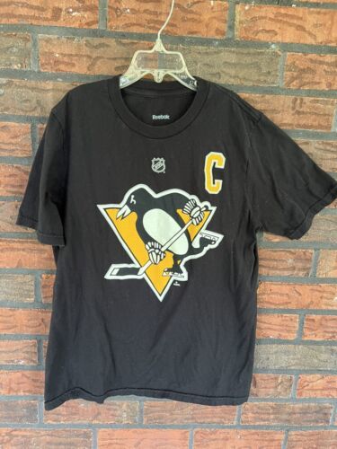 NHL Hockey Jersey Youth Large Sidney Crosby #87 Pittsburgh Penguins Team Reebok - $17.10