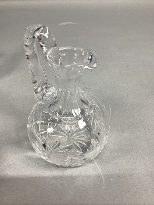 Set Of 2 Cut Glass Crystal Cruets Oil & Vinegar  W/ Stoppers Item image 11