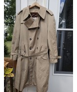 Vintage LONDON FOG Douglas Trench Coat 42R Classic Maincoats Greenwood W... - $51.38