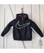 NIKE Boys/Toddlers Full-Zip Fleece Lined Woven Jacket Black Size 2T NEW - $52.90 CAD