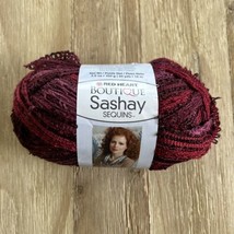 Red Heart Boutique Sashay Ruffle Yarn Sequin Cabernet Red 3.5 oz Ball - £9.50 GBP
