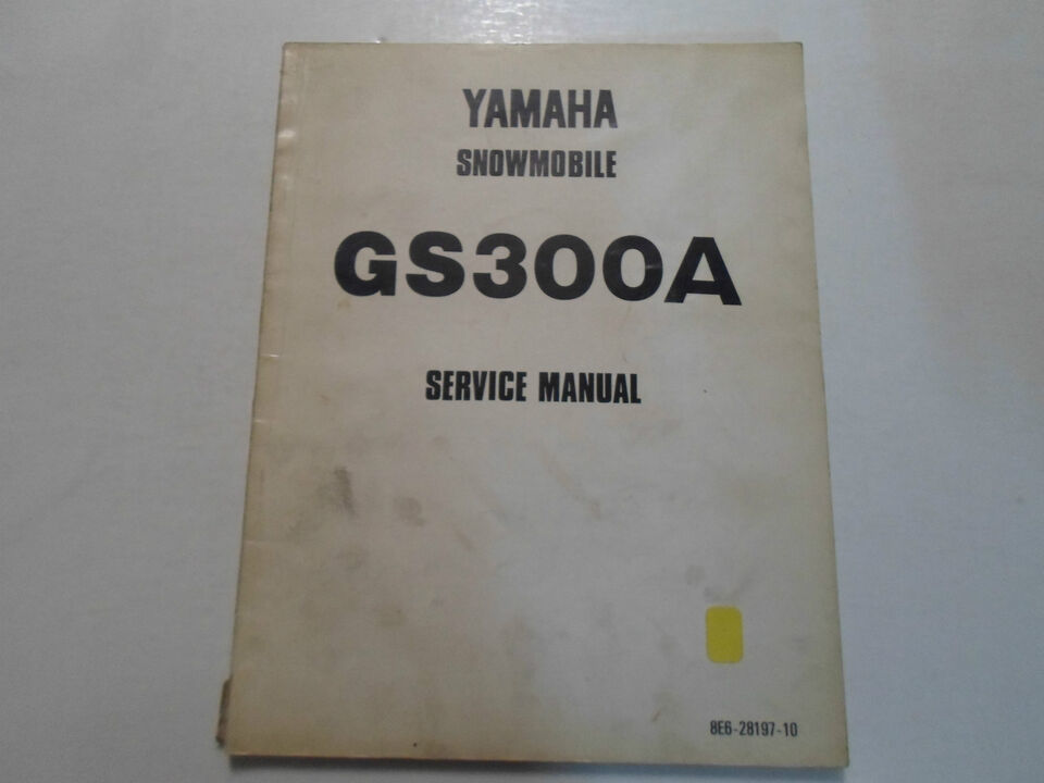 1978 Yamaha Snowmobile GS300A Service Repair Shop Manual FACTORY OEM BOO... - $22.46