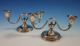 An item in the Antiques category: Talisman Rose by Frank Whiting Sterling Silver Console Candlestick Set 2pc #2365