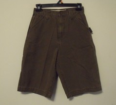 Boys Arizona Jean Company Carpenter Style Brown Shorts Size 16 Slim - £6.35 GBP