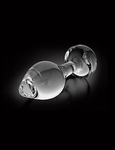 Icicles No. 44 Clear Luxurious Hand Blown Glass Plug Massager - $23.75