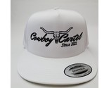 Cowboy Cartel Embroidered Flat Bill Mesh Snapback  Cap Hat White Yupoong... - £22.21 GBP