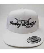 Cowboy Cartel Embroidered Flat Bill Mesh Snapback  Cap Hat White Yupoong... - £22.28 GBP
