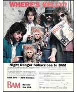 Night Ranger Brad Gillis Jeff Watson 1986 BAM magazine advertisement ad ... - £3.33 GBP