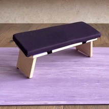 Hugger Mugger Padded Meditation Yoga Prayer Cushion Support Bench Purple Hippie - £75.41 GBP