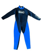 Full Wetsuit Small Comp Back Zip Skinsuit Liner Scuba Dive Black Blue Su... - $650.03 MXN