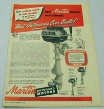 1949 Print Ad Martin &quot;60&quot; Outboard Motors Best Ever Eau Claire,WI - £12.16 GBP