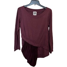  Prairie underground asymetrical lagenlook top size medium burgundy - £26.72 GBP