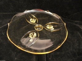 Vintage Topaz Yellow 10&quot; Footed Tray Lancaster 1930&#39;s Elegant Depression Glass - £12.78 GBP