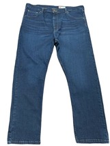 Wrangler Slim Straight Men&#39;s Jeans Size 40 X 30 Dark Bue Denim Premium Quality. - £11.22 GBP