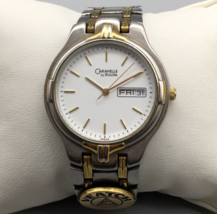 Caravelle By Bulova Watch Women 34mm Silver Gold Two Tone Day Date New B... - $29.69