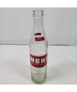 Vintage NEHI Clear Soda Bottle 10 Fl Oz Royal Crown Bottling Red White - €15,46 EUR