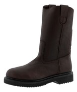 Mens Dark Brown Work Boots Leather Lightweight Soft Toe Size 6, 6.5, 11.... - $88.88 CAD