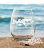 Bass Fish Etched Glasses - Wine, Champagne, Pint Glasses, Shot Glass - €21,52 EUR+
