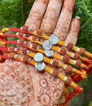925 SILVER MAULI KALAWA RAKHI BRACELET  1 Pc Kalaya Hindu Charms- Rudraksha - €20,81 EUR