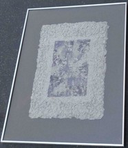 Pluvial Images Textile Monoprint Artwork – Framed – VGC – Handmade Paper Artwork - £147.59 GBP