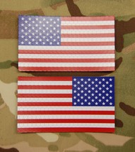 SOLAS Reflective US Flag Set Full Color USCG US Navy Army SeaBee - $20.57