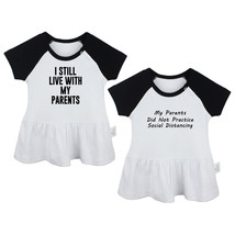 Pack of 2, I Still Live with My Parents Funny Infant Baby Girls Princess Dress - £18.09 GBP