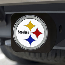 Pittsburgh Steelers Hitch Cover Color Emblem on Black - $1,071.61 MXN