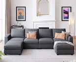 Modular Oversized 3 Pieces, Upholstered U-Shaped Large Sofa W/Thick Seat... - $1,654.99