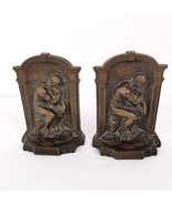 Rodin Thinker Bookends Art Deco Cast Bronze Clad Pair LDB Co Vintage Cir... - $128.64