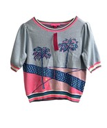 Lilly Pulitzer Vivie Sweater L Ravello Blue Perfect Match Intarsia Tenni... - $916.22 MXN