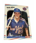 1988 Fleer Keith Miller Baseball Rookie Card (RC) #144 Mets 2B NM O/C - $4.90