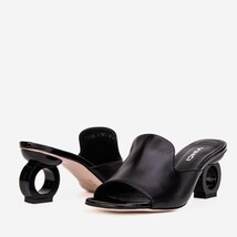 The Tory Black Leather Women Sandal image 3